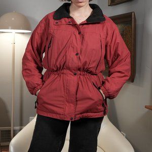Vintage 1990s red Eddie Bauer fall jacket, women's size small
